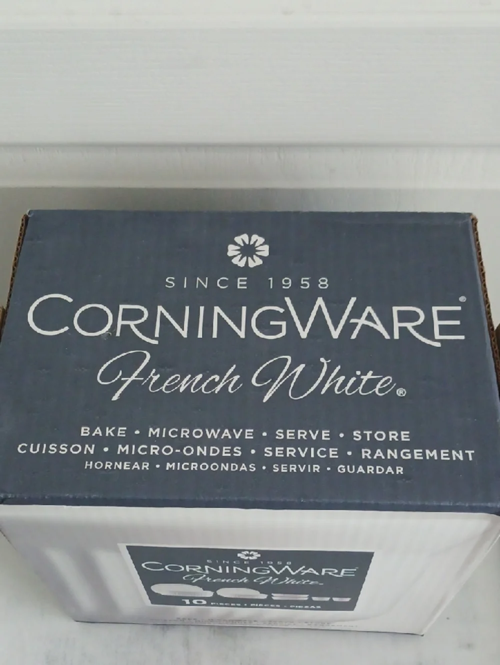 Corningware White Ceramic Lids and Dishes 10pc Set